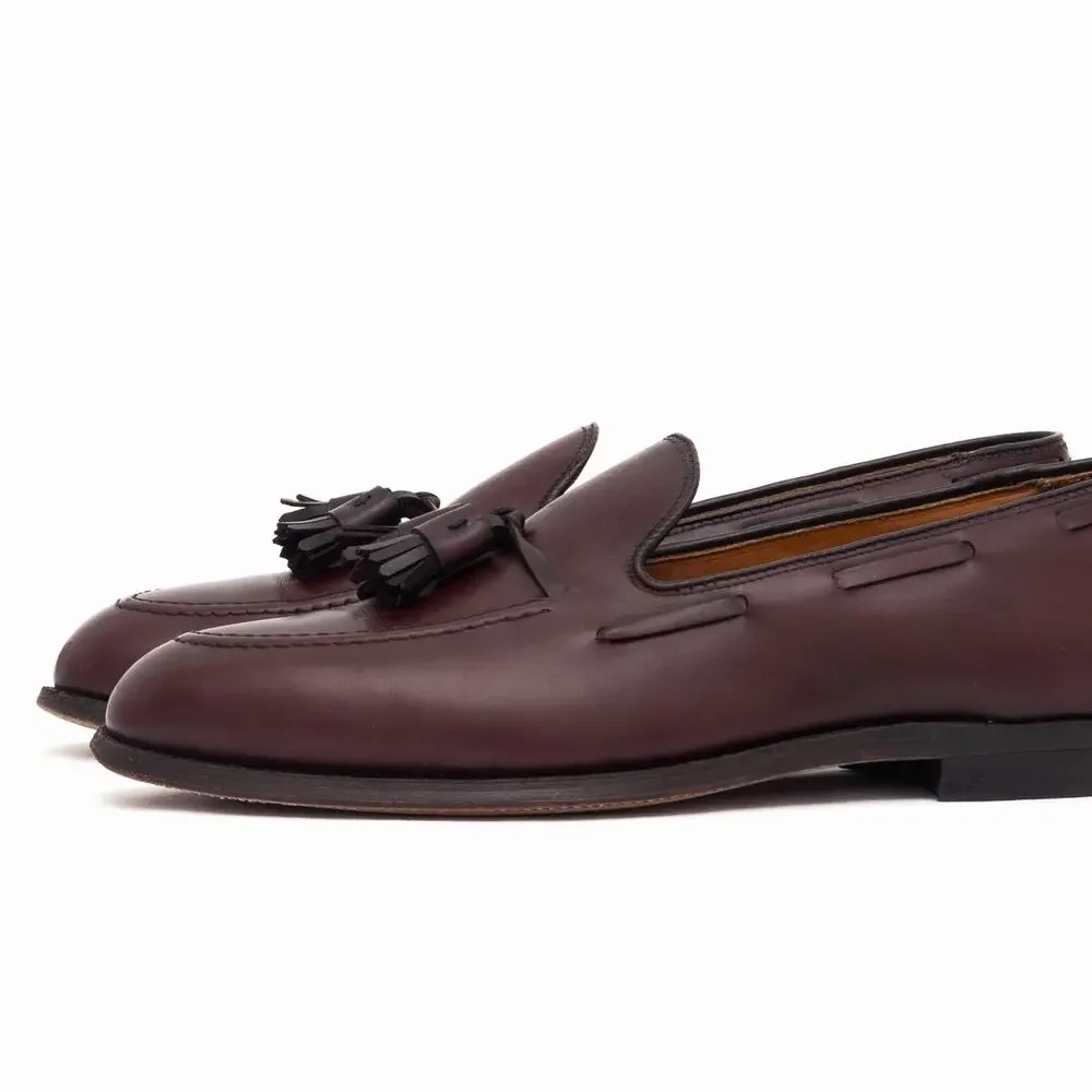 654$ ALDEN 769 Burgundy Leather Tassel Loafers D Hand-Made in USA US 10 D